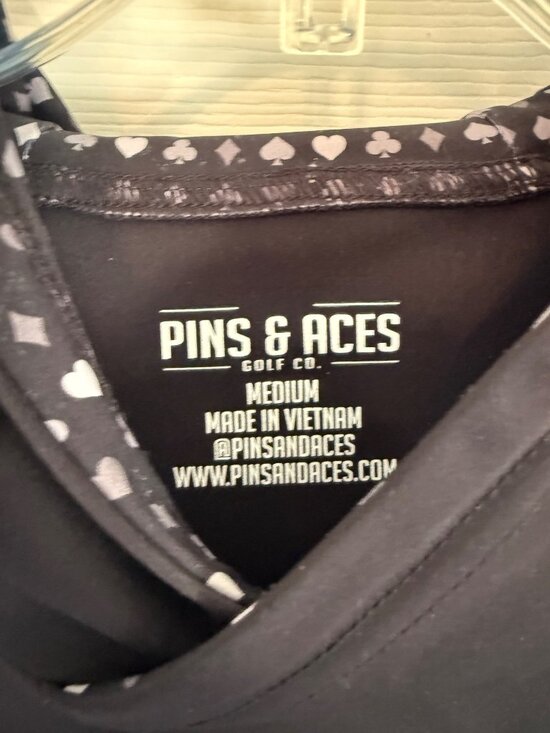 Pins & Aces Black Pullover Long Sleeve Golf Hoodie Men's Medium - Picture 3 of 5